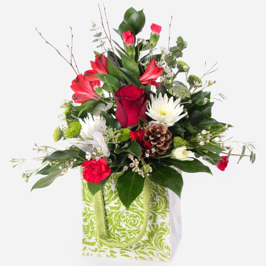 Scarlet & Snow arrangement