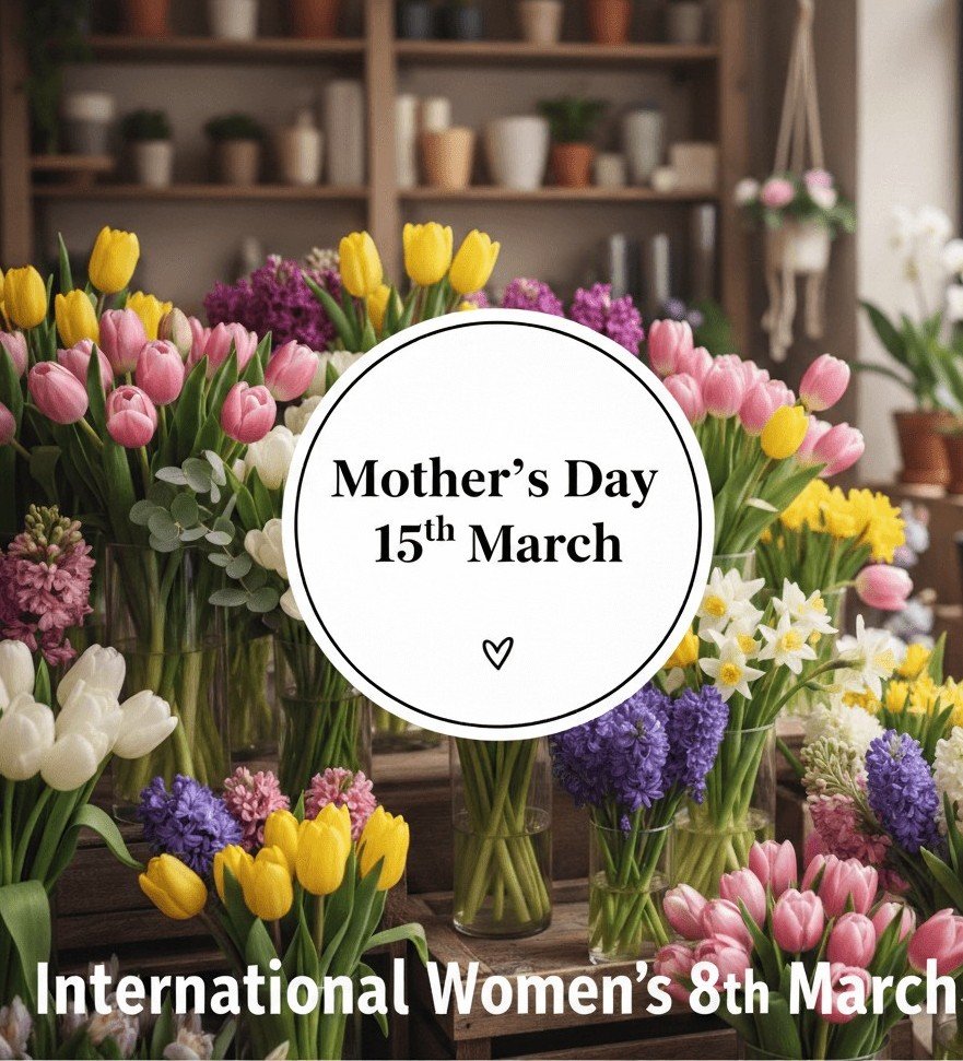 March flowers – Mother’s Day 15th March and International Women’s Day 8th March