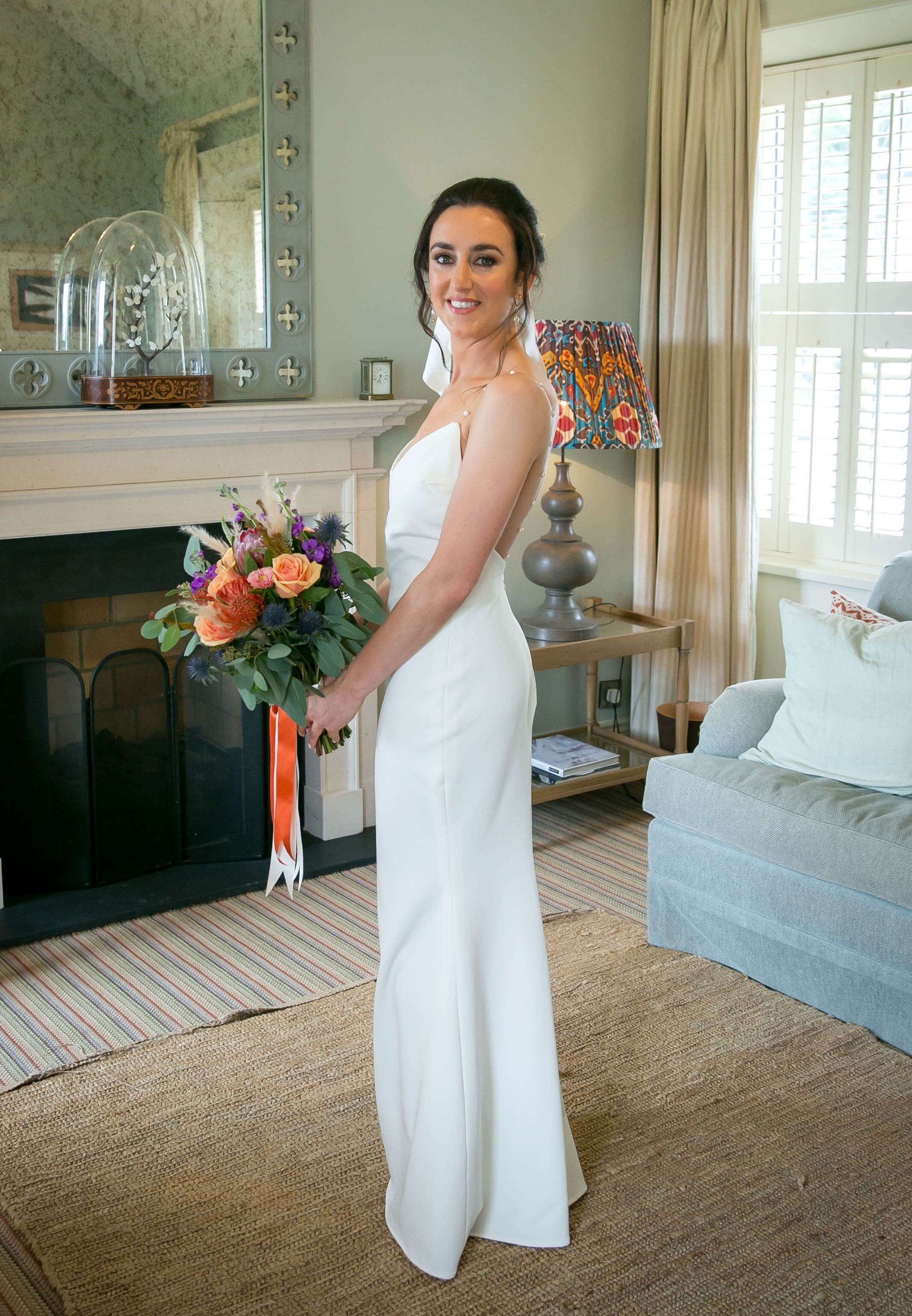 Wedding flower arrangement by The Flower Basket