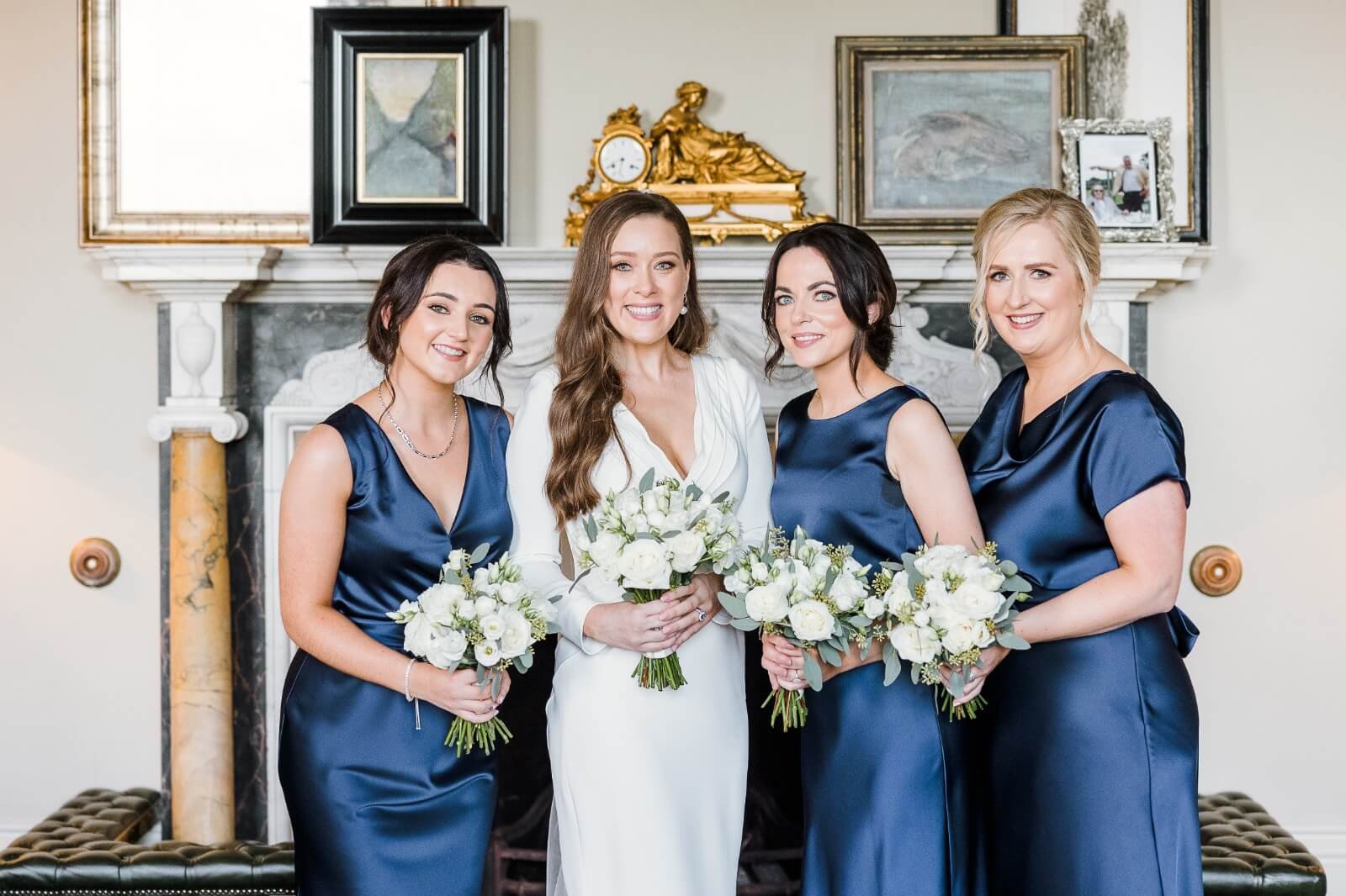 Wedding reception flowers and table centres