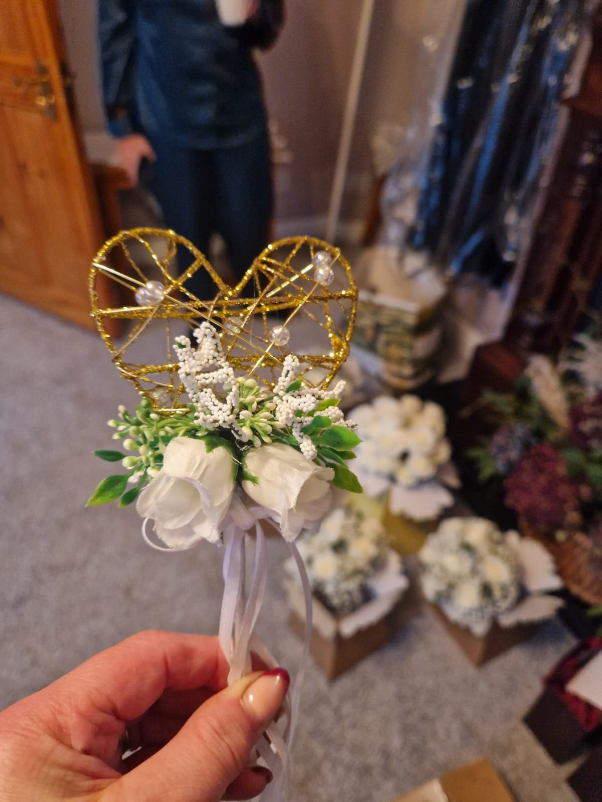 Wrist corsage with delicate flowers